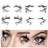 Maxbell Eye Liner Stickers Party of Halloween Lace Stickers Self Stick Reusable A