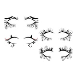 Maxbell Eye Liner Stickers Party of Halloween Lace Stickers Self Stick Reusable A