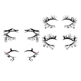 Maxbell Eye Liner Stickers Party of Halloween Lace Stickers Self Stick Reusable A
