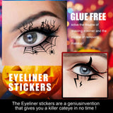 Maxbell Eye Liner Stickers Party of Halloween Lace Stickers Self Stick Reusable A