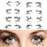 Maxbell Eye Liner Stickers Party of Halloween Lace Stickers Self Stick Reusable C