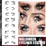 Maxbell Eye Liner Stickers Party of Halloween Lace Stickers Self Stick Reusable C