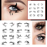 Maxbell Eye Liner Stickers Party of Halloween Lace Stickers Self Stick Reusable C