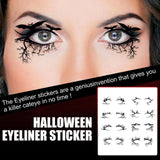 Maxbell Eye Liner Stickers Party of Halloween Lace Stickers Self Stick Reusable C