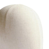 Maxbell Linen Manikin Head Wigs Display Stand Model with Wooden Base Practical