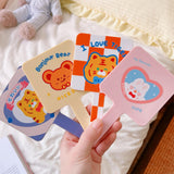 Maxbell Compact Handheld Mirror Single Sided Square Gift for Women Girls Orange