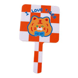 Maxbell Compact Handheld Mirror Single Sided Square Gift for Women Girls Orange