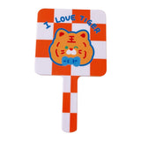 Maxbell Compact Handheld Mirror Single Sided Square Gift for Women Girls Orange