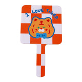 Maxbell Compact Handheld Mirror Single Sided Square Gift for Women Girls Orange