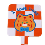 Maxbell Compact Handheld Mirror Single Sided Square Gift for Women Girls Orange