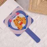 Maxbell Compact Handheld Mirror Single Sided Square Gift for Women Girls Purple