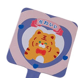 Maxbell Compact Handheld Mirror Single Sided Square Gift for Women Girls Purple