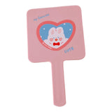 Maxbell Compact Handheld Mirror Single Sided Square Gift for Women Girls Pink
