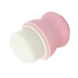 Maxbell Manual Face Washing Brush Soft Bristle and Exfoliating Silicone Pad Pink