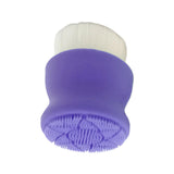 Maxbell Manual Face Washing Brush Soft Bristle and Exfoliating Silicone Pad Purple