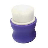 Maxbell Manual Face Washing Brush Soft Bristle and Exfoliating Silicone Pad Purple