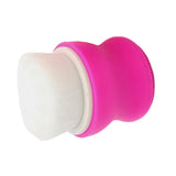 Maxbell Manual Face Washing Brush Soft Bristle and Exfoliating Silicone Pad Rose Red