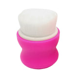 Maxbell Manual Face Washing Brush Soft Bristle and Exfoliating Silicone Pad Rose Red