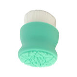 Maxbell Manual Face Washing Brush Soft Bristle and Exfoliating Silicone Pad Green