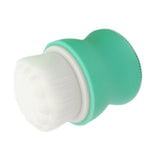 Maxbell Manual Face Washing Brush Soft Bristle and Exfoliating Silicone Pad Green