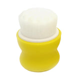 Maxbell Manual Face Washing Brush Soft Bristle and Exfoliating Silicone Pad Yellow