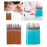 Maxbell Nail Art Brushes Set Professional Drawing Tools Painting Tools for Salon Use 15 Pieces