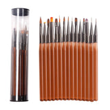 Maxbell Nail Art Brushes Set Professional Drawing Tools Painting Tools for Salon Use 15 Pieces