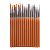 Maxbell Nail Art Brushes Set Professional Drawing Tools Painting Tools for Salon Use 15 Pieces