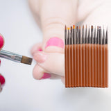 Maxbell Nail Art Brushes Set Professional Drawing Tools Painting Tools for Salon Use 15 Pieces