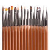 Maxbell Nail Art Brushes Set Professional Drawing Tools Painting Tools for Salon Use 15 Pieces