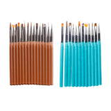 Maxbell Nail Art Brushes Set Professional Drawing Tools Painting Tools for Salon Use 15 Pieces