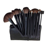 Maxbell Makeup Brush Sets with Roller Bag Shadows Brush Powder Brush for Women Gifts Black