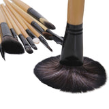 Maxbell Makeup Brush Sets with Roller Bag Shadows Brush Powder Brush for Women Gifts Natural
