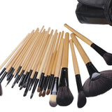 Maxbell Makeup Brush Sets with Roller Bag Shadows Brush Powder Brush for Women Gifts Natural