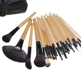 Maxbell Makeup Brush Sets with Roller Bag Shadows Brush Powder Brush for Women Gifts Natural