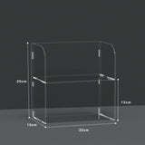 Maxbell Acrylic Display Rack Stand Risers Shelf Jewelry Holders 20cmx10cmx20cm 2Tier