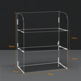 Maxbell Acrylic Display Rack Stand Risers Shelf Jewelry Holders 20cmx10cmx30cm Three