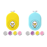 Maxbell Cartoon Electric Baby Nail File Toes Fingers Trim and Polish for Infant Yellow