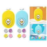 Maxbell Cartoon Electric Baby Nail File Toes Fingers Trim and Polish for Infant Yellow