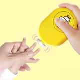 Maxbell Cartoon Electric Baby Nail File Toes Fingers Trim and Polish for Infant Yellow