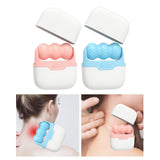 Maxbell Portable Dual Heads face roller for Face Tightening for Neck Redness Pink