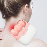 Maxbell Portable Dual Heads face roller for Face Tightening for Neck Redness Pink