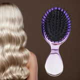 Maxbell Hair brush comb Wet Dry Hairs Types Girls Women Purple Silver
