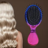 Maxbell Hair brush comb Wet Dry Hairs Types Girls Women bluish red