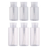 Maxbell 3x Push Down Pumping Bottle Dispenser Refillable Clear for Nail Polish 150ml