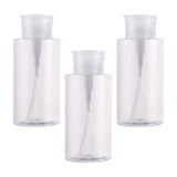 Maxbell 3x Push Down Pumping Bottle Dispenser Refillable Clear for Nail Polish 300ml