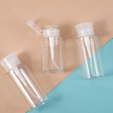 Maxbell 3x Push Down Pumping Bottle Dispenser Refillable Clear for Nail Polish 300ml