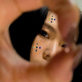 Maxbell Fashion 9Pcs Eyes Face Stickers DIY Acrylic stickers Glitter