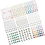 Maxbell Fashion 9Pcs Eyes Face Stickers DIY Acrylic stickers Glitter