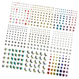 Maxbell Fashion 9Pcs Eyes Face Stickers DIY Acrylic stickers Glitter